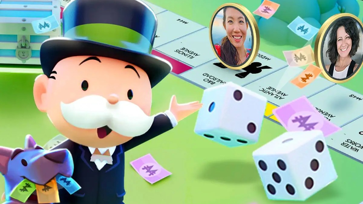 A photo of Mr. Monopoly pointing at additional player tokens in promotional art in an article detailing how to get more tokens for the Rocket Partners event