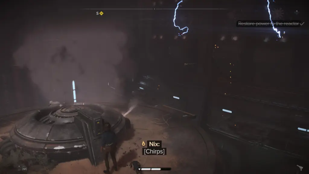 Power going on at the Shipwreck in Star Wars Outlaws