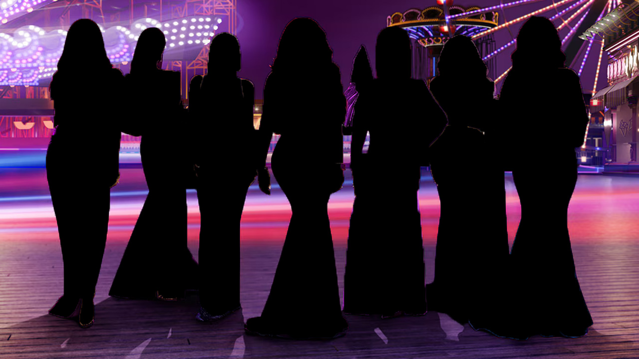 The Real Housewives of New Jersey, with the cast silhouetted.