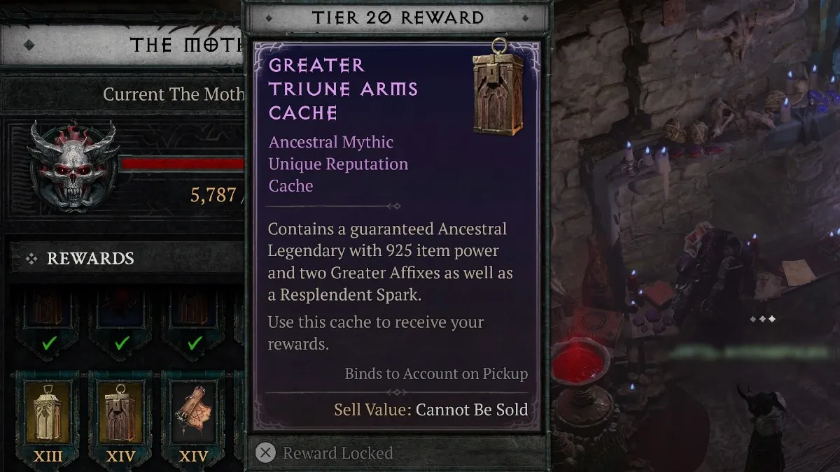 The Greater Triune Arms Cache in Diablo 4.