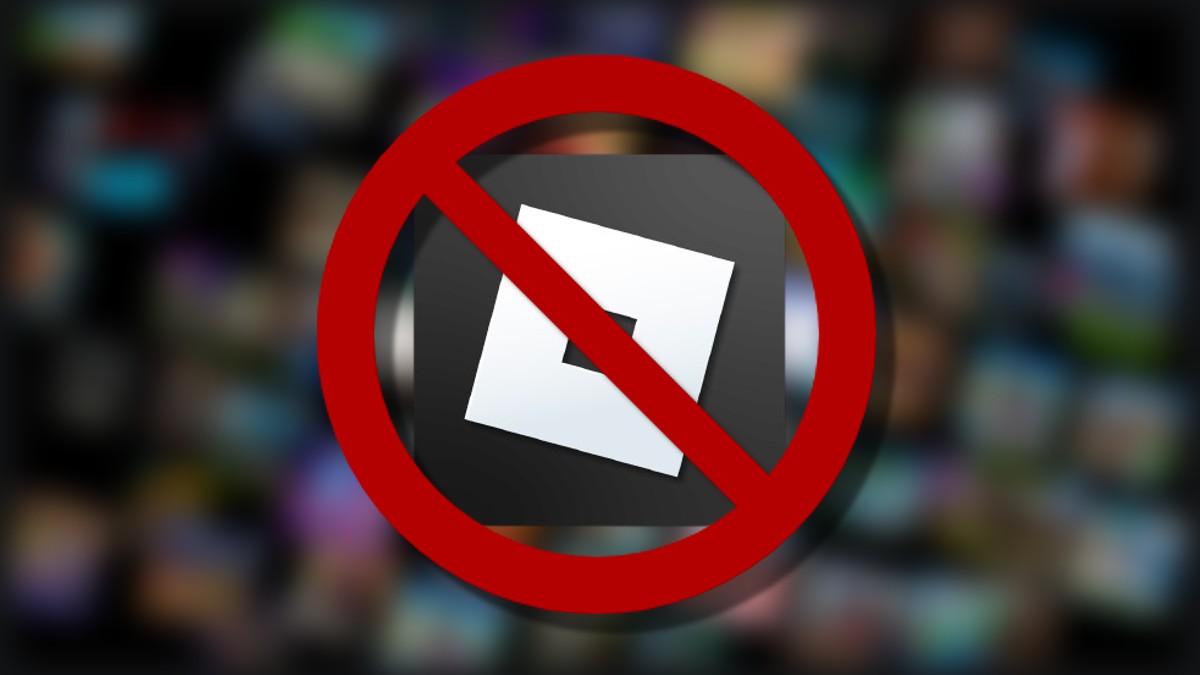 An image of the Roblox Logo being covered by the Phohibited/No Signal on top of a blurred Roblox background in an article explaining why Roblox was recently banned in Turkey