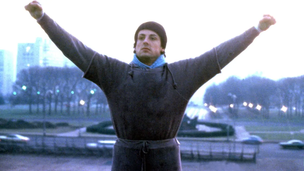 Stallone in Rocky as part of an article about the best sports movies of all time.