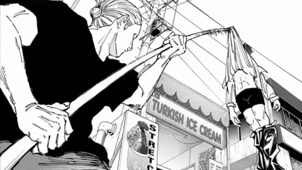 Mr. Sakamoto fighting a hitman in Sakamoto Days chapter 179