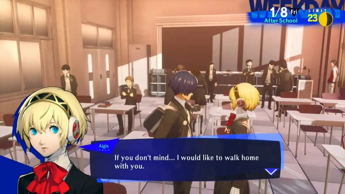 starting the aigis social link in persona 3 reload