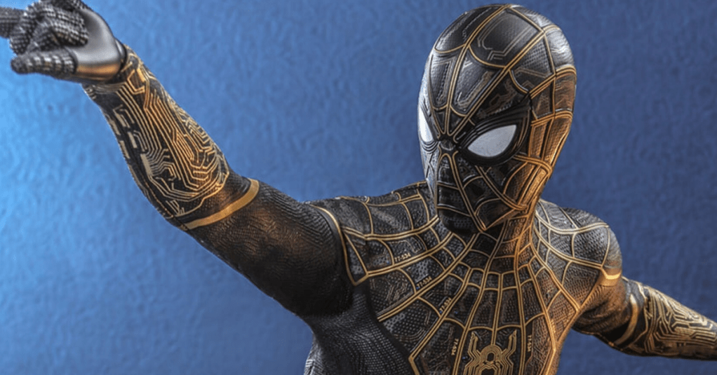 The Spider-Man: No Way Home Hot Toys Black and Gold Suit Figure