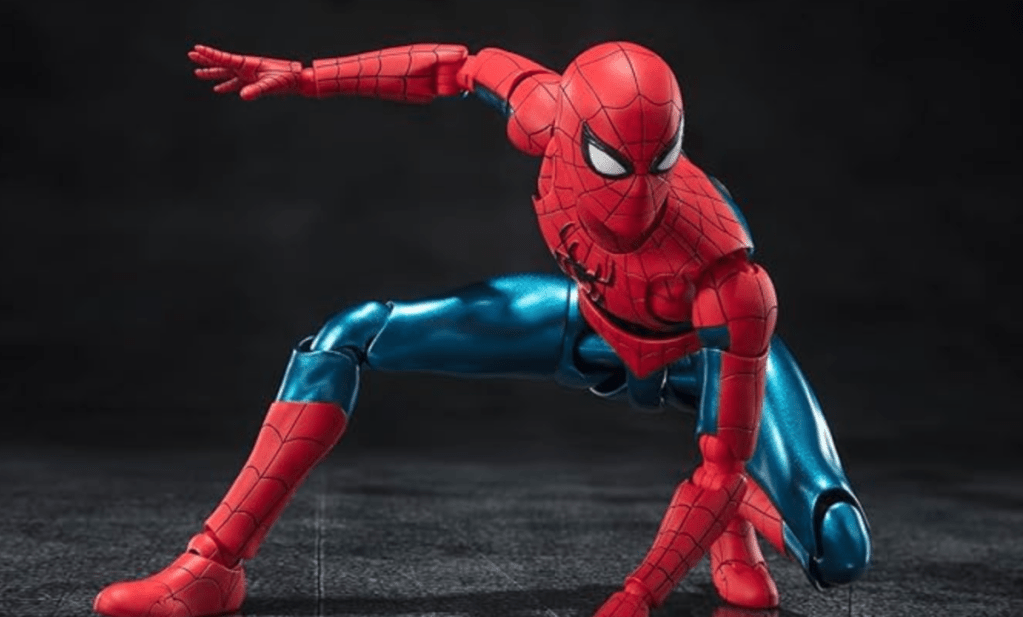 The SH Figuarts Spider-Man new red and blue suit figure from Spider-Man: No Way Home