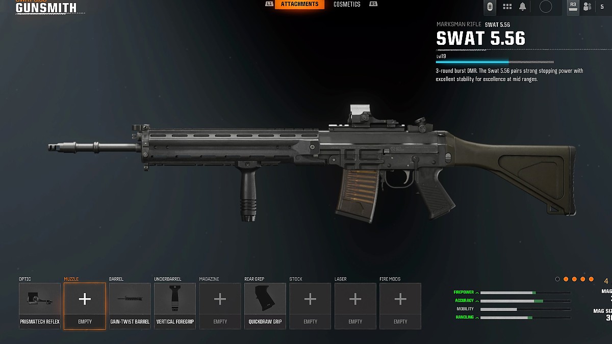 SWAT 5.56 class in Black Ops 6.