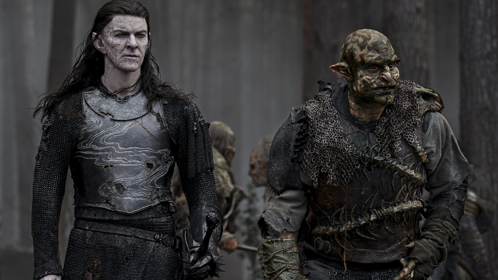 Adar and an Orc captain in The Lord of the Rings: The Rings of Power Season 2