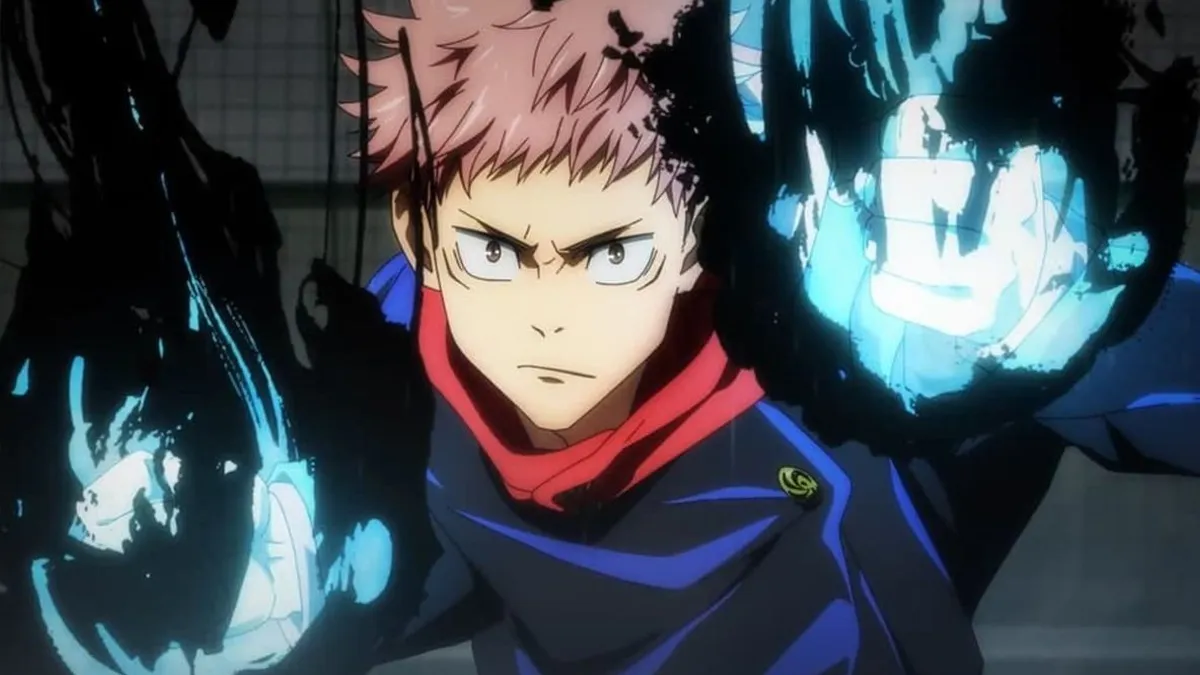 Yuji using Black Flash in the Jujutsu Kaisen anime