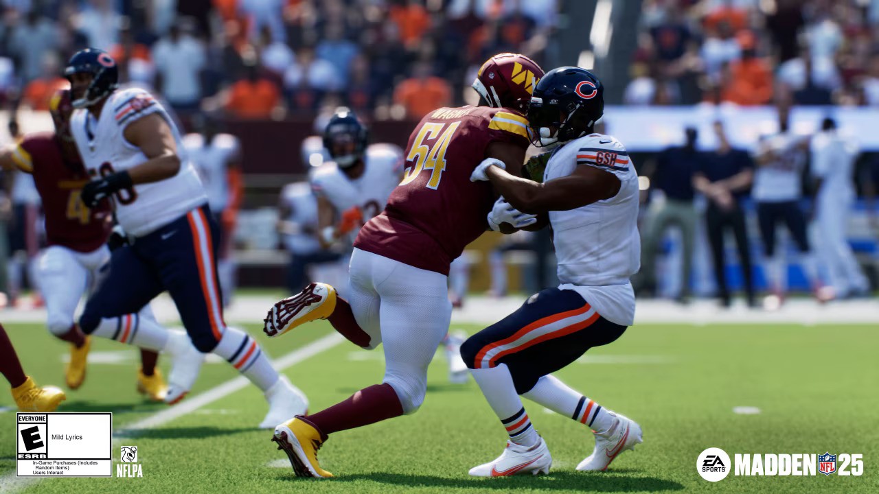 Bobby Wagner making a tackle in Madden 25.