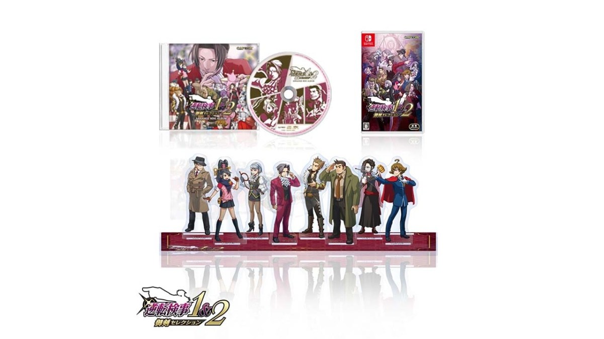 The Ace Attorney Investigations Collection Checkmate Edition with acrylic figures. 