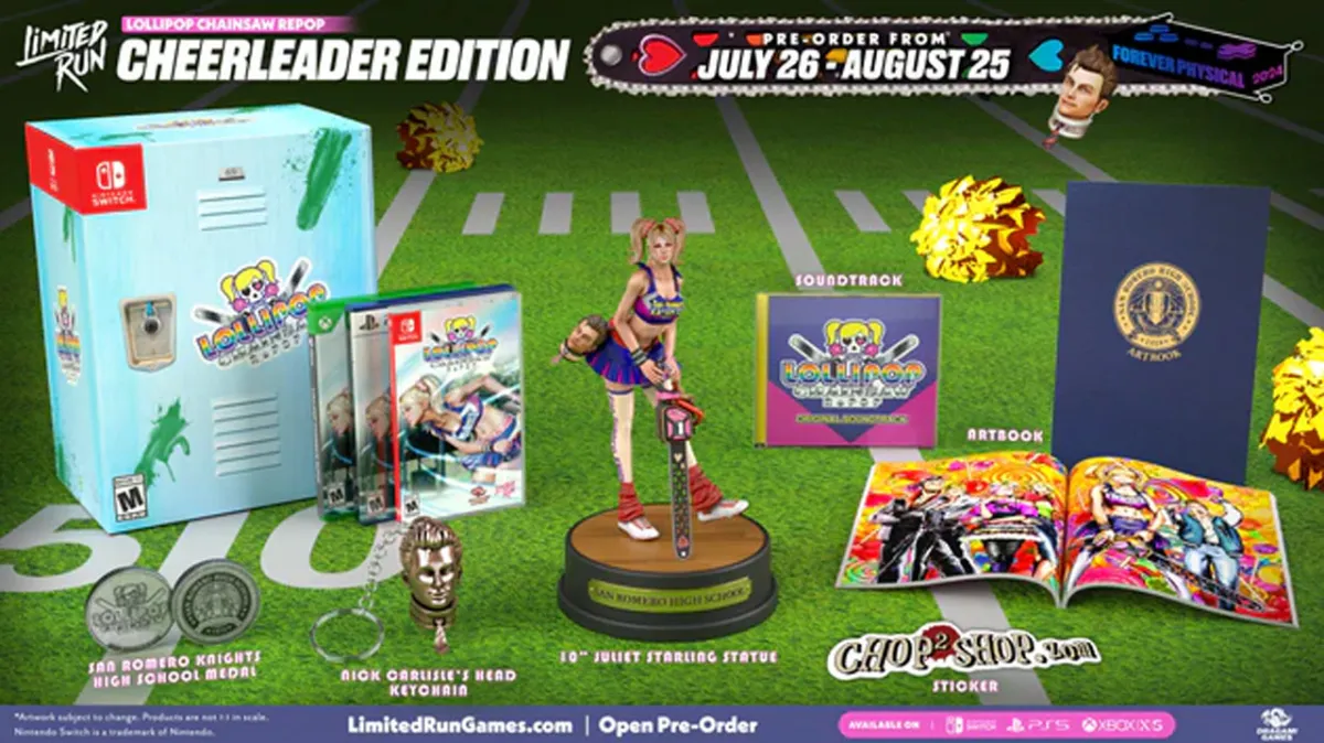 Lollipop Chainsaw RePOP Cheerleader Edition, with artbook, statue and more. 