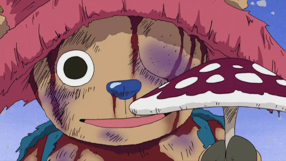 Chopper with his Mushroom in One Piece as part of an article about what is Drum Island.