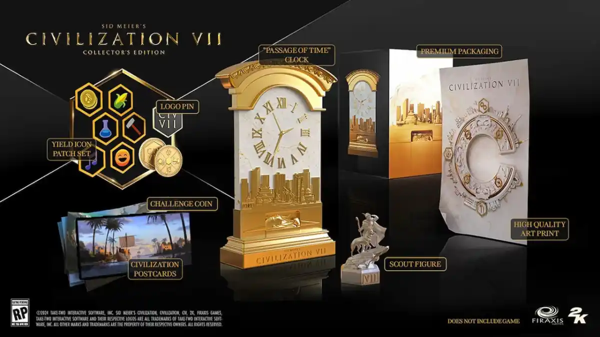 The Collector's Edition of Civilization 7, with clock and more. 