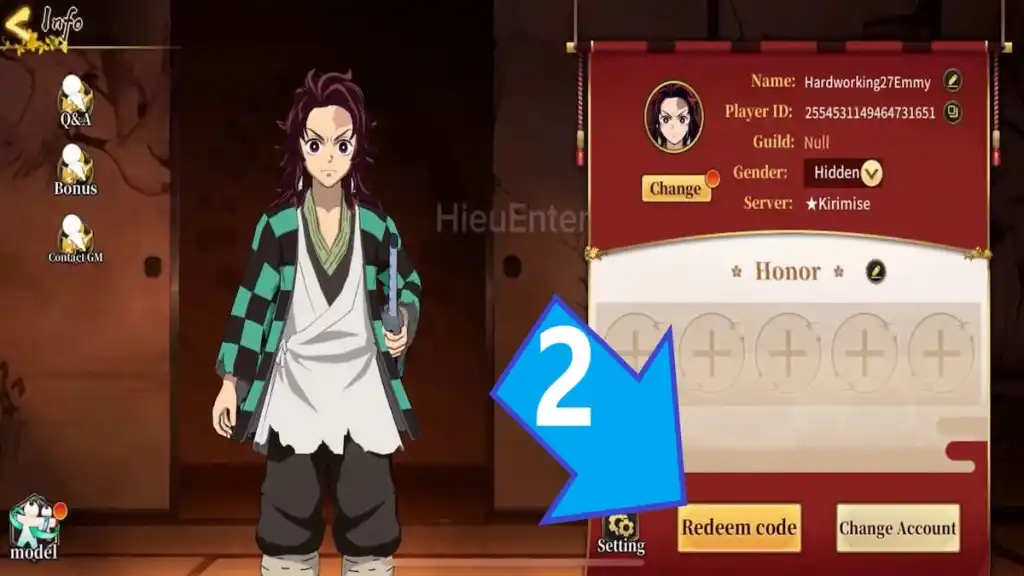 How to redeem codes in Demon Slayer Storm