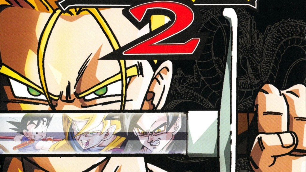 Super Saiyan Future Trunks draws his sword with Z-Fighters reflected on the blade