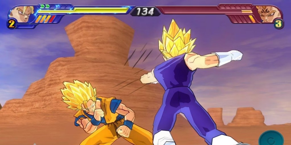 Super Saiyan 2 Goku fights Majin Vegeta