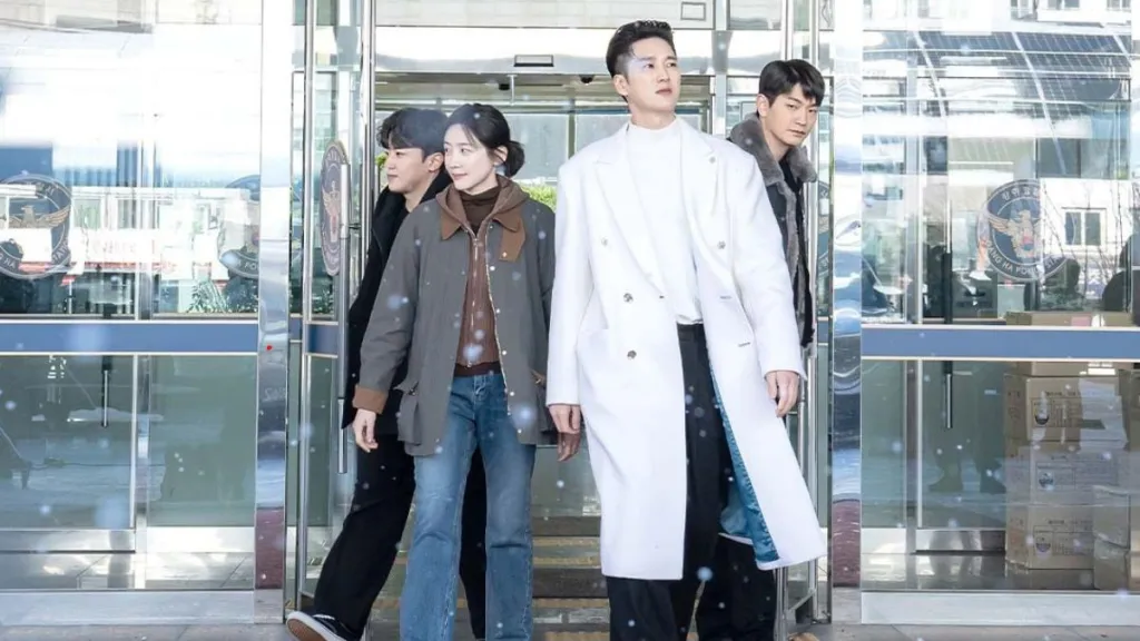 I-soo leads the detectives out of their office