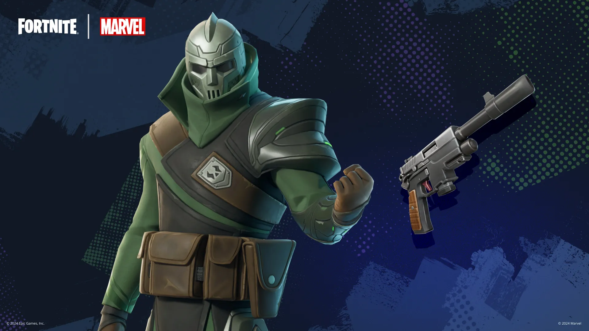 The Doombot in Fortnite.