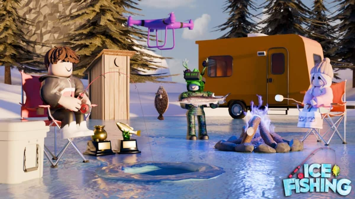 Promo image for Ice Fishing Simulator.