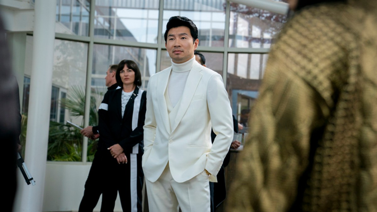 Jackpot, with Simu Liu as Louis Lewis, in a white suit, 