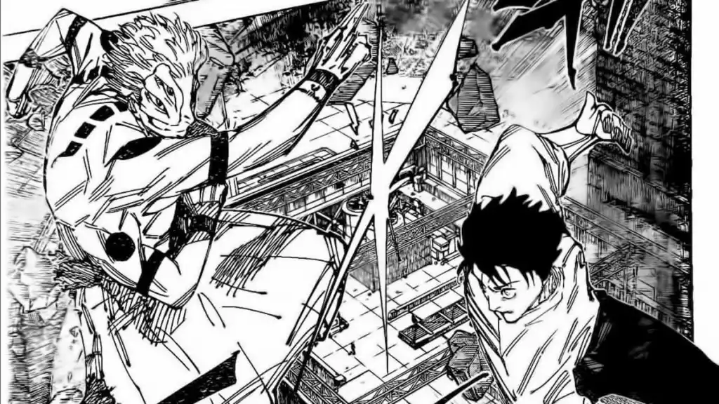 Sukuna fighting Yuta in the Jujutsu Kaisen Manga