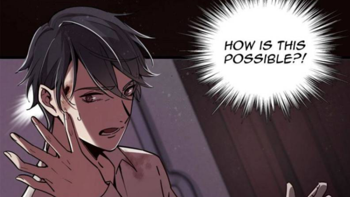 Zhou Minrui as Klein Moretti in a panel from the lord of mysteries manhwa