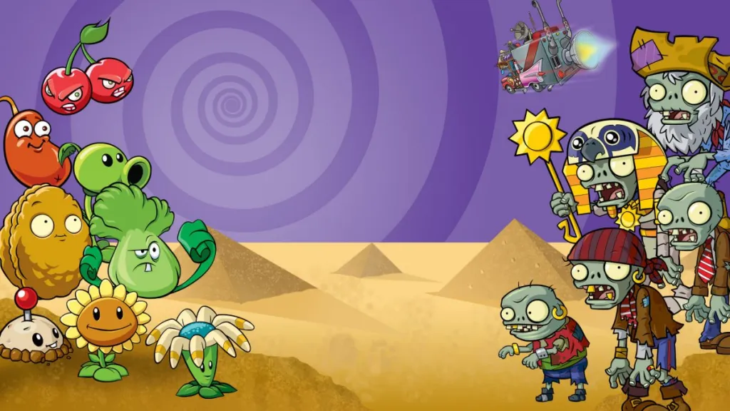 Plants and zombies battle in Ancient Egypt