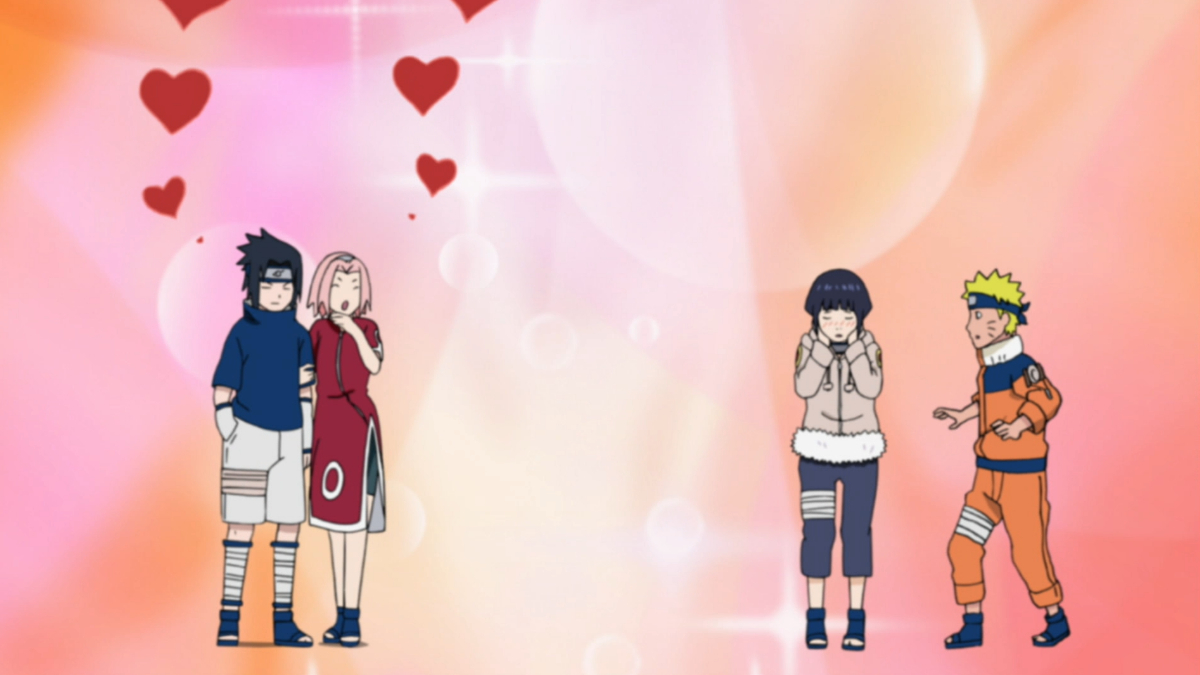 sakura, sasuke, naruto, and hinata in Naruto