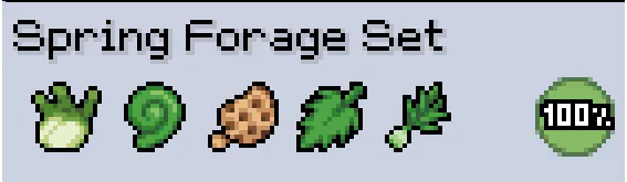 spring forage set list for fields of mistria