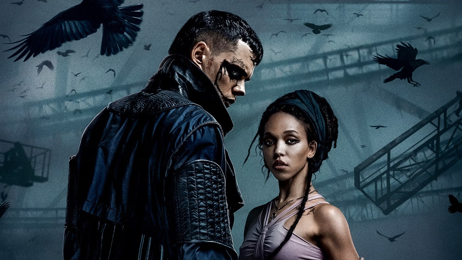 Poster art for The Crow starring Bill Skarsgard and FKA Twigs