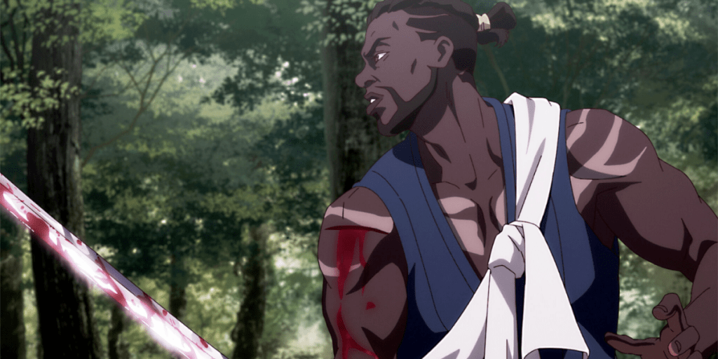 Yasuke as part of a list about 13 amazing black anime characters.