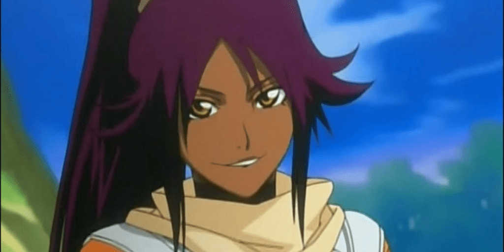 Yoruichi as part of a list about 13 amazing black anime characters.