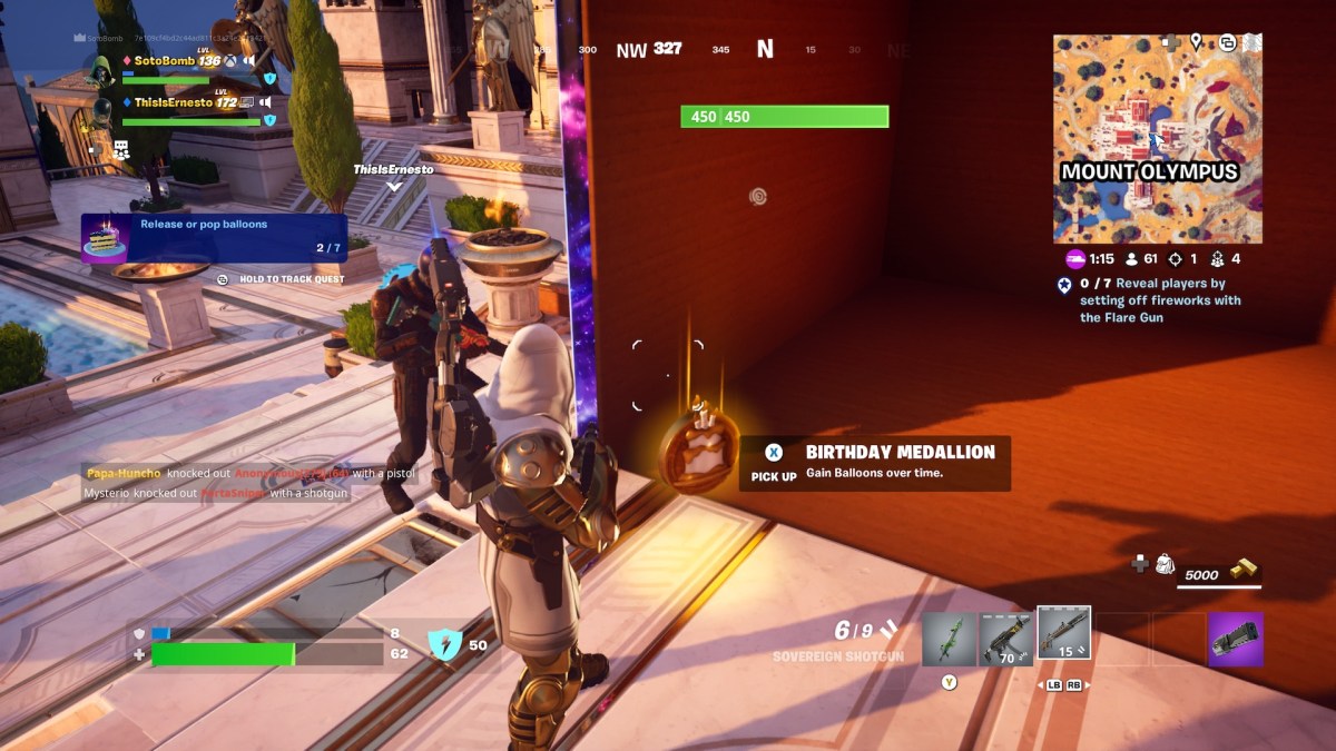 A Birthday Medallion in a gift in Fortnite.