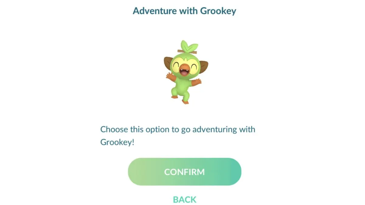 Adventure with Grookey Screen Pokemon GO