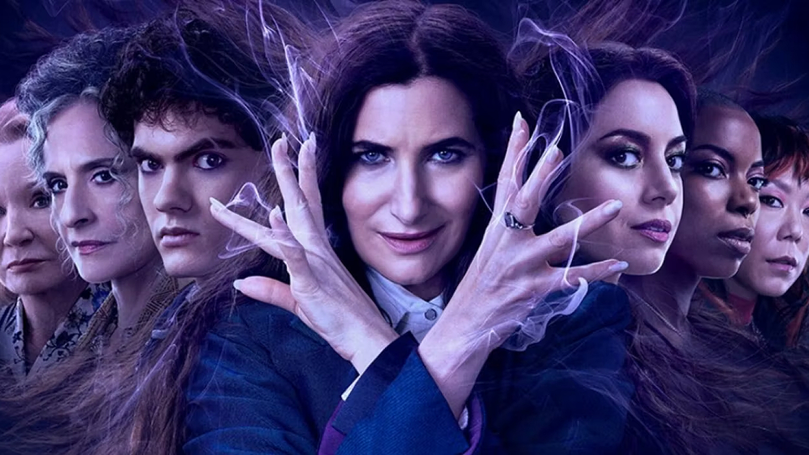 Agatha Harkness and her coven in Agatha All Along key art