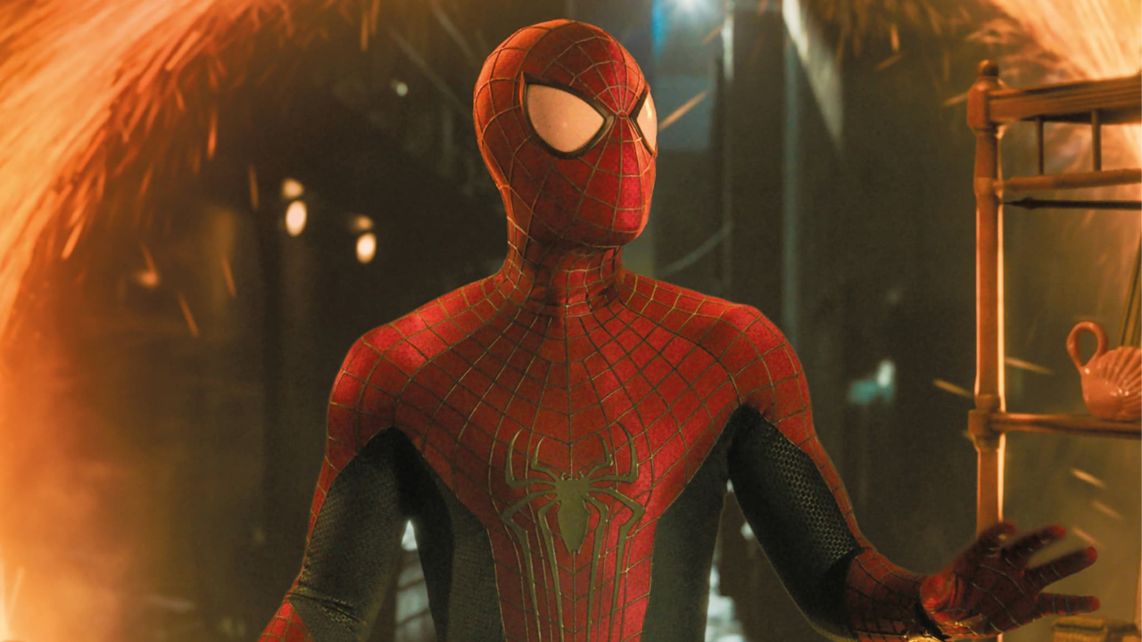 Andrew Garfield's Amazing Spider-Man in Spider-Man No Way Home, cropped screenshot