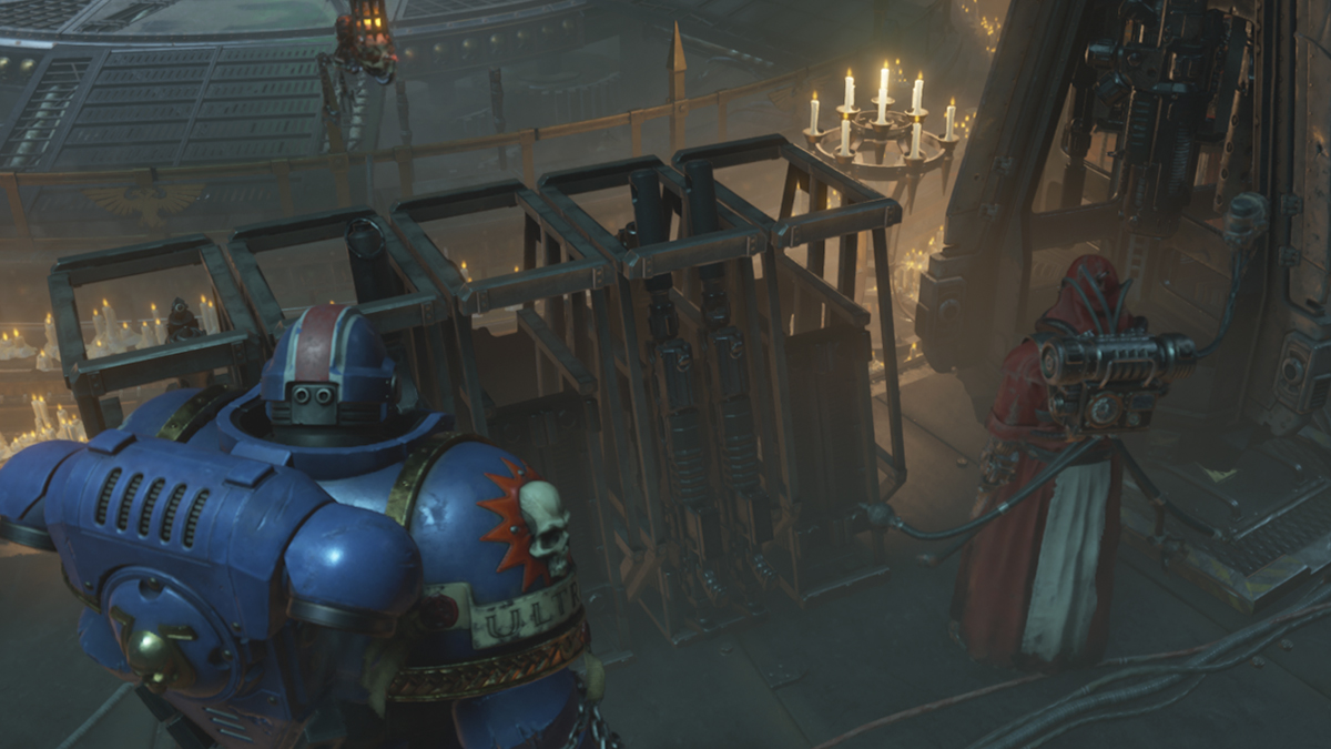 Armory Rack in Warhammer 40000 Space Marine 2