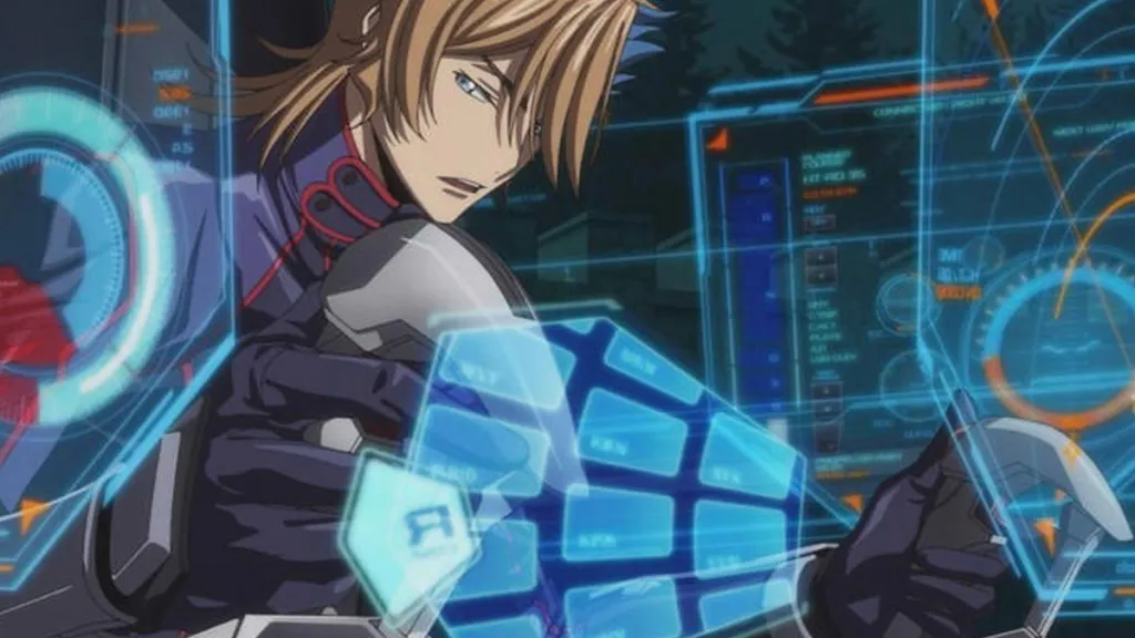 Ash inside of Knightmare Frame in Code Geass Roze of the Recapture