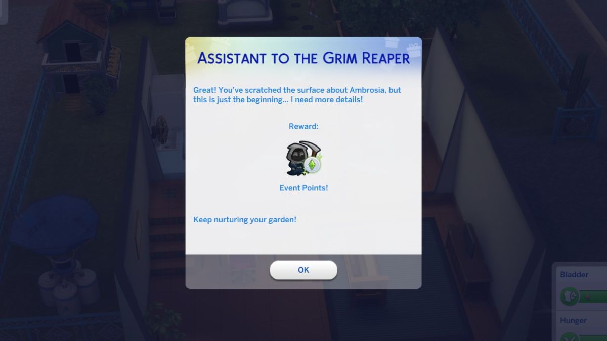 Assistant to the Grim Reaper Tasks Complete Sims 4 Reapers Rewards