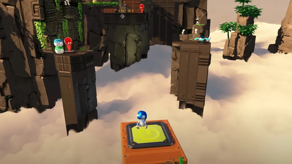 Astro Bot in a platforming section of Astro's Playroom