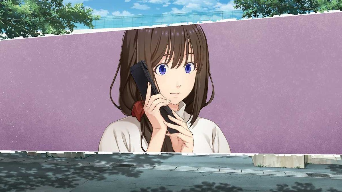 Ayumi on the phone in Emio: The Smiling Man Chapter 10