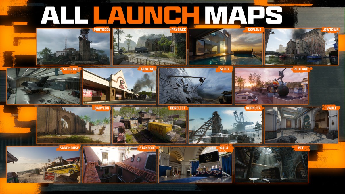 All launch maps in BO6.