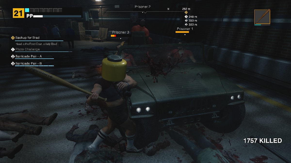 Using a Baseball Bat on the Prisoners in Dead Rising Deluxe Remaster