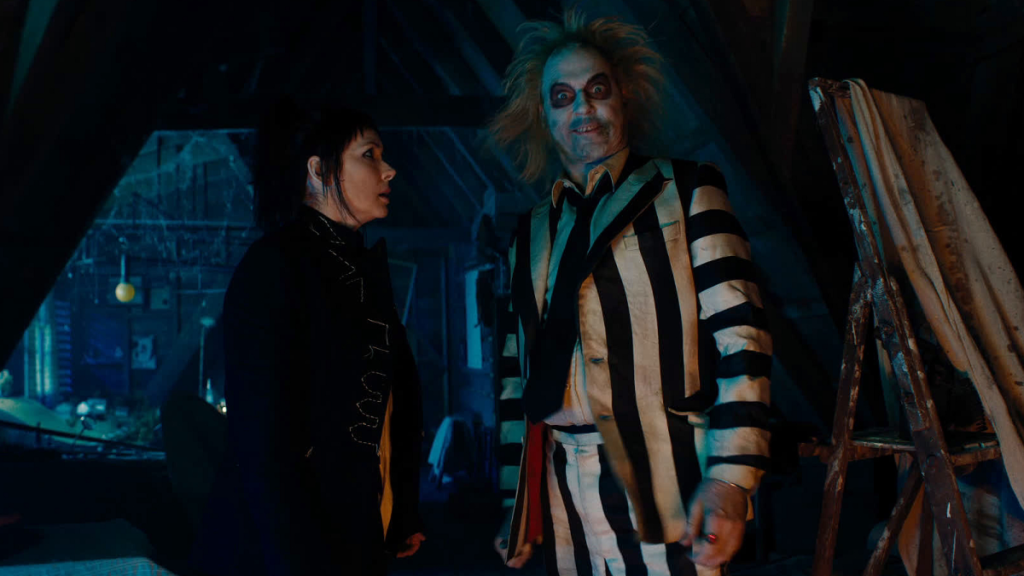 Lydia Deetz and Beetlejuice in Beetlejuice Beetlejuice