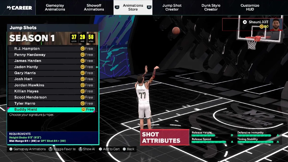 Buddy Heild Jumpshot NBA 2K25