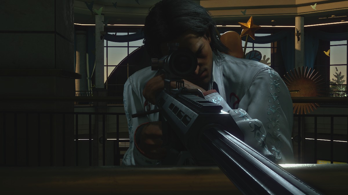 Carlito with a Sniper Rifle in Dead Rising Deluxe Remaster