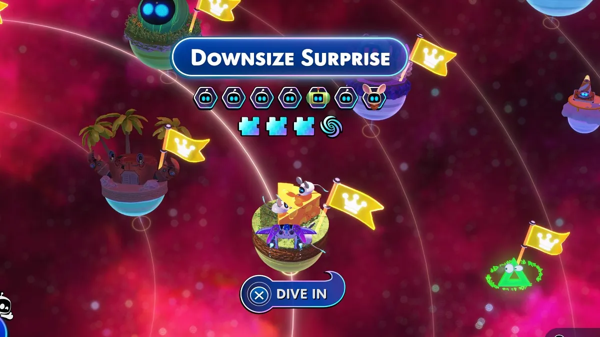 Downsize Surprise level in Astro Bot.