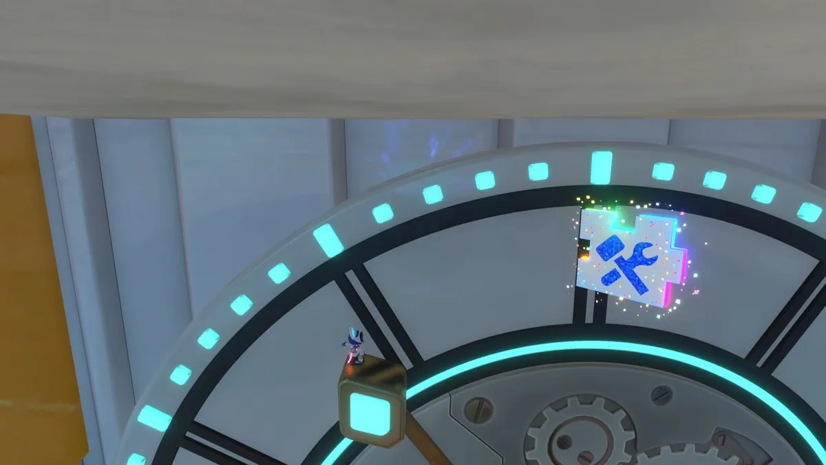 Clock puzzle piece in Astro Bot.