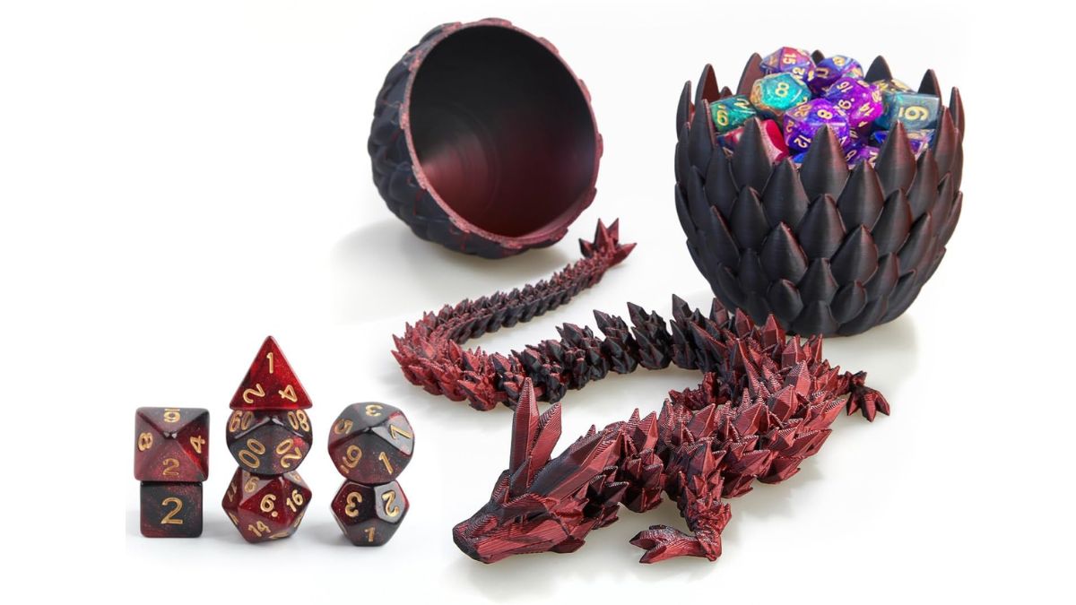 Dragon's Egg Dice Kit with Dragon